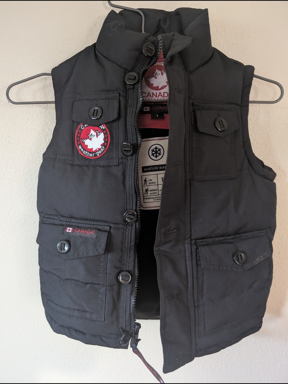 Canada Weather Gear Kids' Black Insulated Puffer Vest